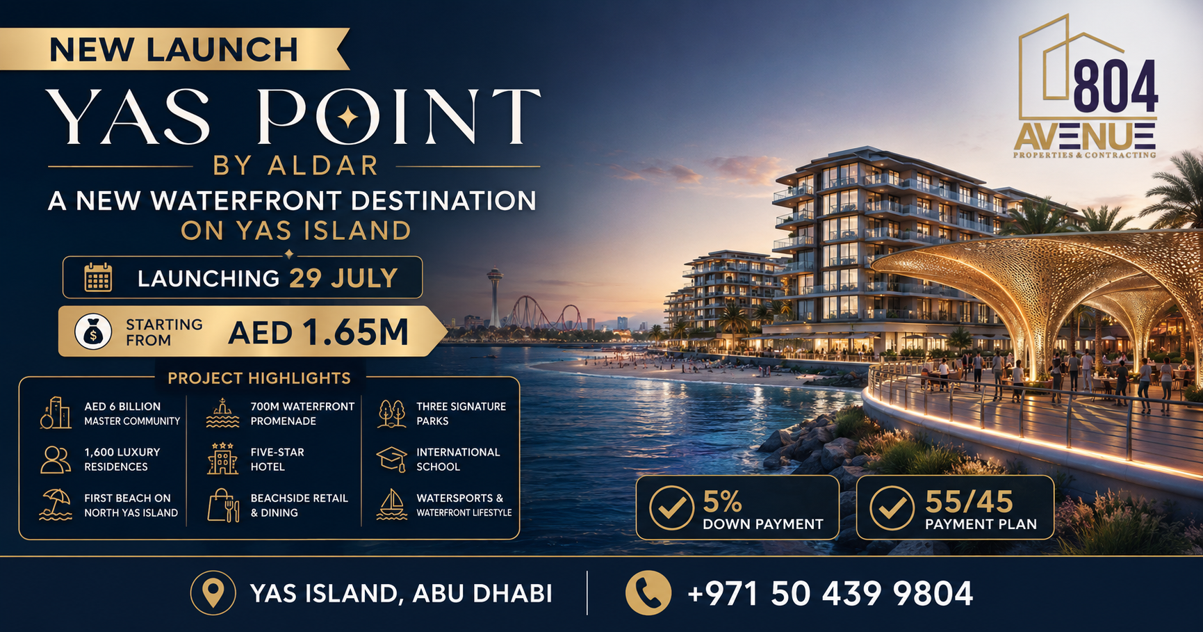 Aldar Unveils Yas Point: A New Waterfront Destination on Yas Island